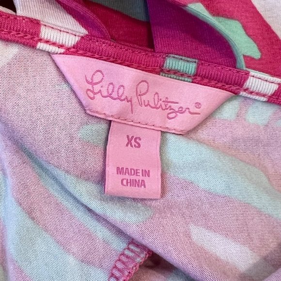 Lilly Pulitzer Ophelia Swing Dress XS Pink Papaya Player Print - Picture 6 of 7